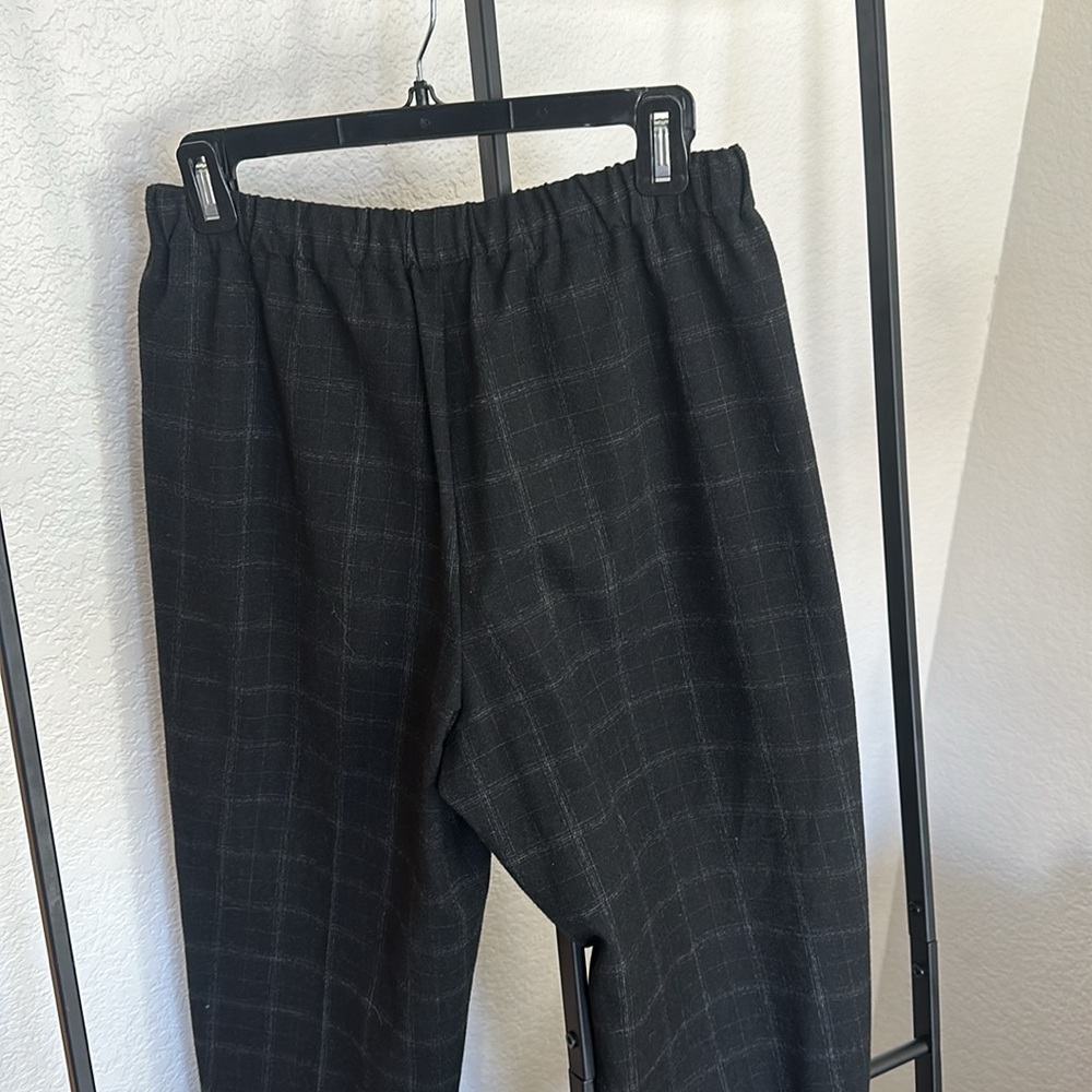 The Group by Babaton Aritzia Brand New Black Checker Pattern tie waist pant Med.